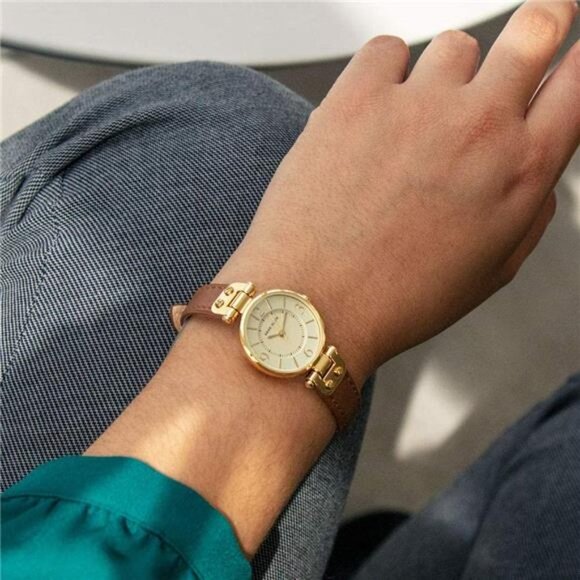 Anne Klein Women's Leather Strap Watch - Picture 1 of 10